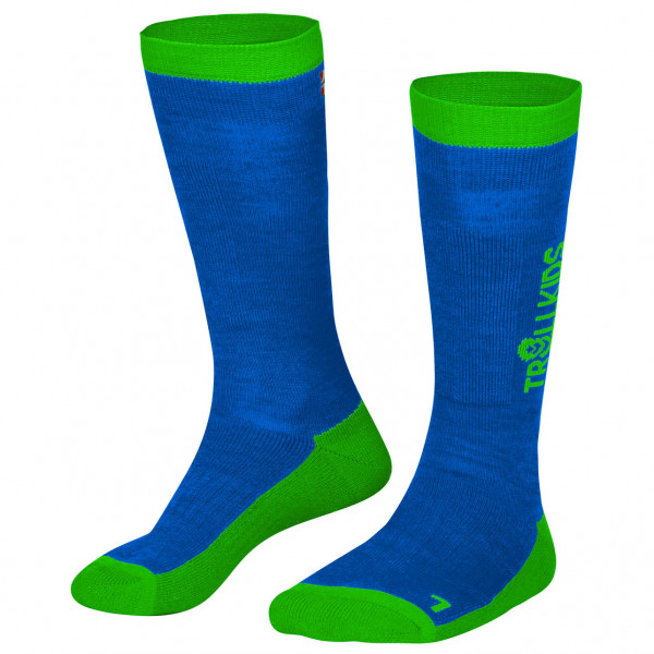 Trollkids - Kid's Ski Socks - Skisocken Gr 23-26 blau von Trollkids