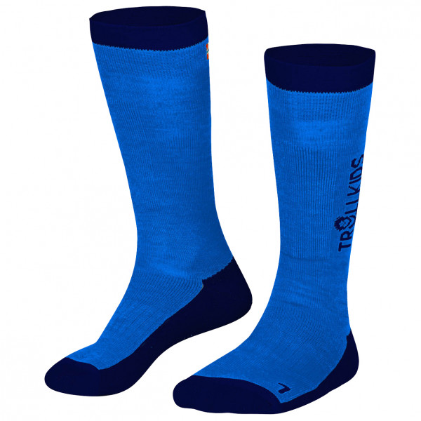 Trollkids - Kid's Ski Socks - Skisocken Gr 27-30 blau von Trollkids