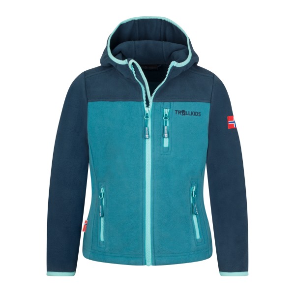 Trollkids - Kid's Stavanger Jacket - Fleecejacke Gr 98 blau/türkis von Trollkids