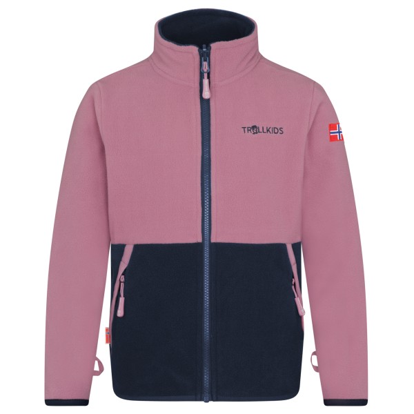 Trollkids - Kid's Storfjord Jacket - Fleecejacke Gr 128 rosa von Trollkids