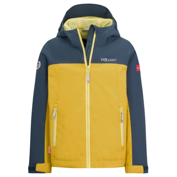 Trollkids - Kid's Telemark Jacket - Regenjacke Gr 176 gelb von Trollkids