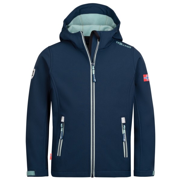 Trollkids - Kid's Trollfjord Jacket - Softshelljacke Gr 140 blau von Trollkids