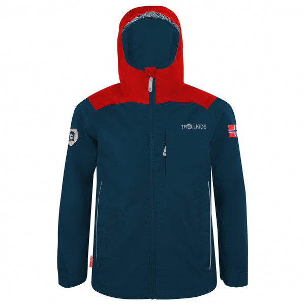 Trollkids - Kids Bergen Jacket - Regenjacke Gr 128 blau von Trollkids