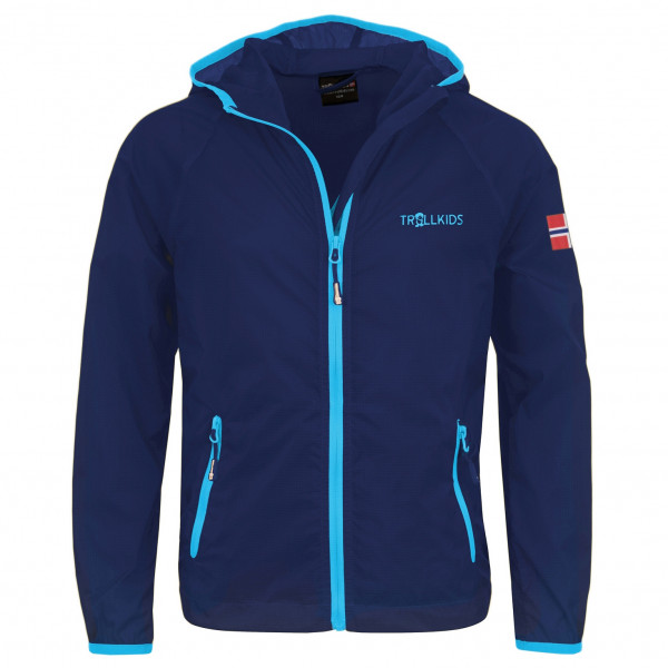 Trollkids - Kids Fjell Running Jacket - Windjacke Gr 104 blau von Trollkids