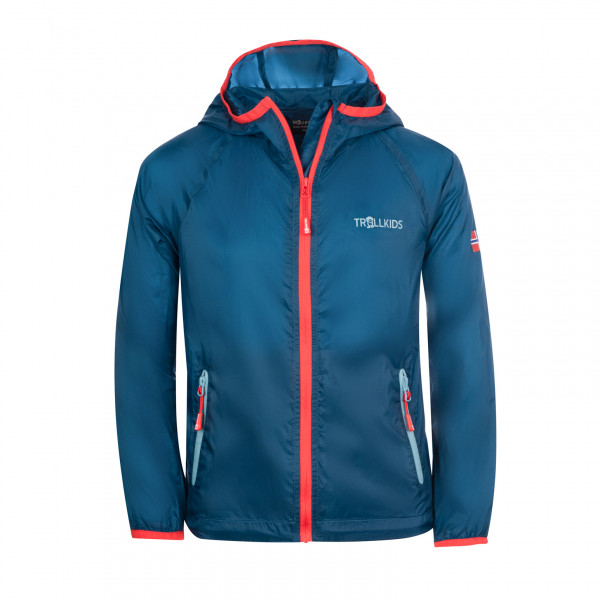 Trollkids - Kids Fjell Running Jacket - Windjacke Gr 140 blau von Trollkids