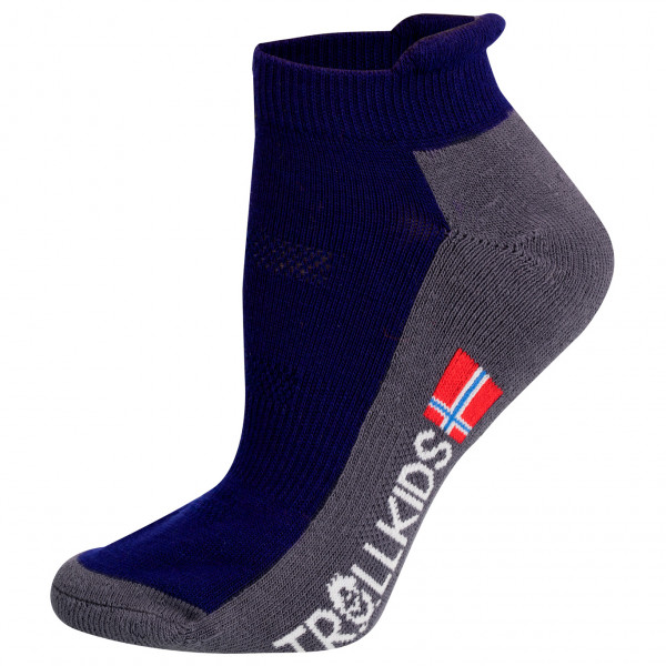 Trollkids - Kids Hiking Low Cut Socks II - Multifunktionssocken Gr 35-38 blau von Trollkids