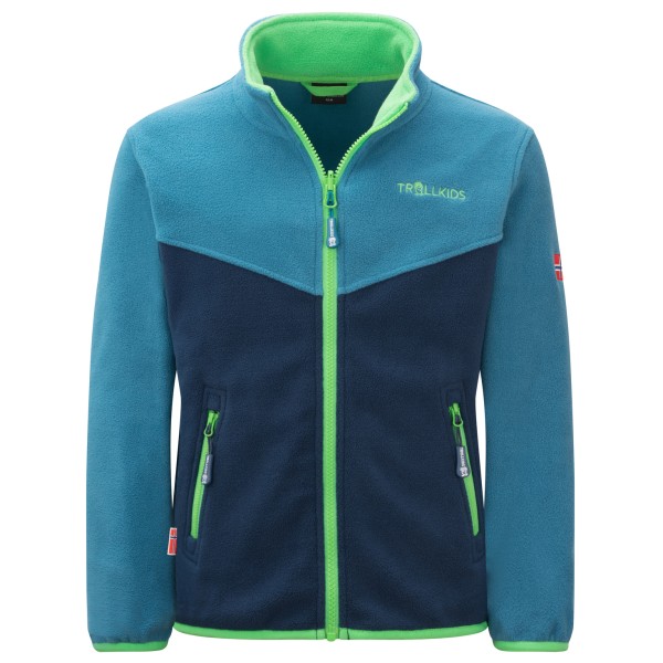 Trollkids - Kids Oppdal Jacket XT - Fleecejacke Gr 104 blau von Trollkids