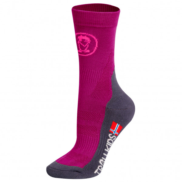 Trollkids - Kids Trekking Mid Cut Socks II - Wandersocken Gr 23-26 lila von Trollkids