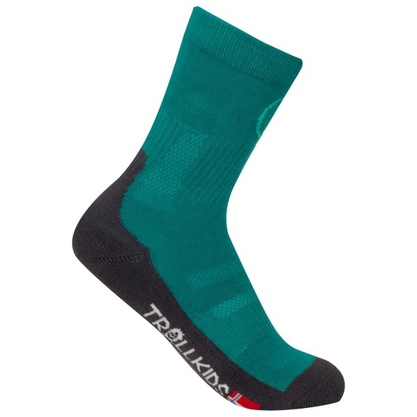 Trollkids - Kids Trekking Mid Cut Socks II - Wandersocken Gr 23-26 türkis von Trollkids