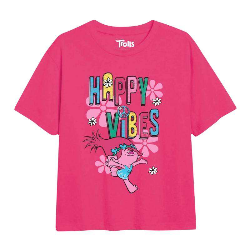 Happy Vibes Tshirt Mädchen Fuchsia 140 von Trolls