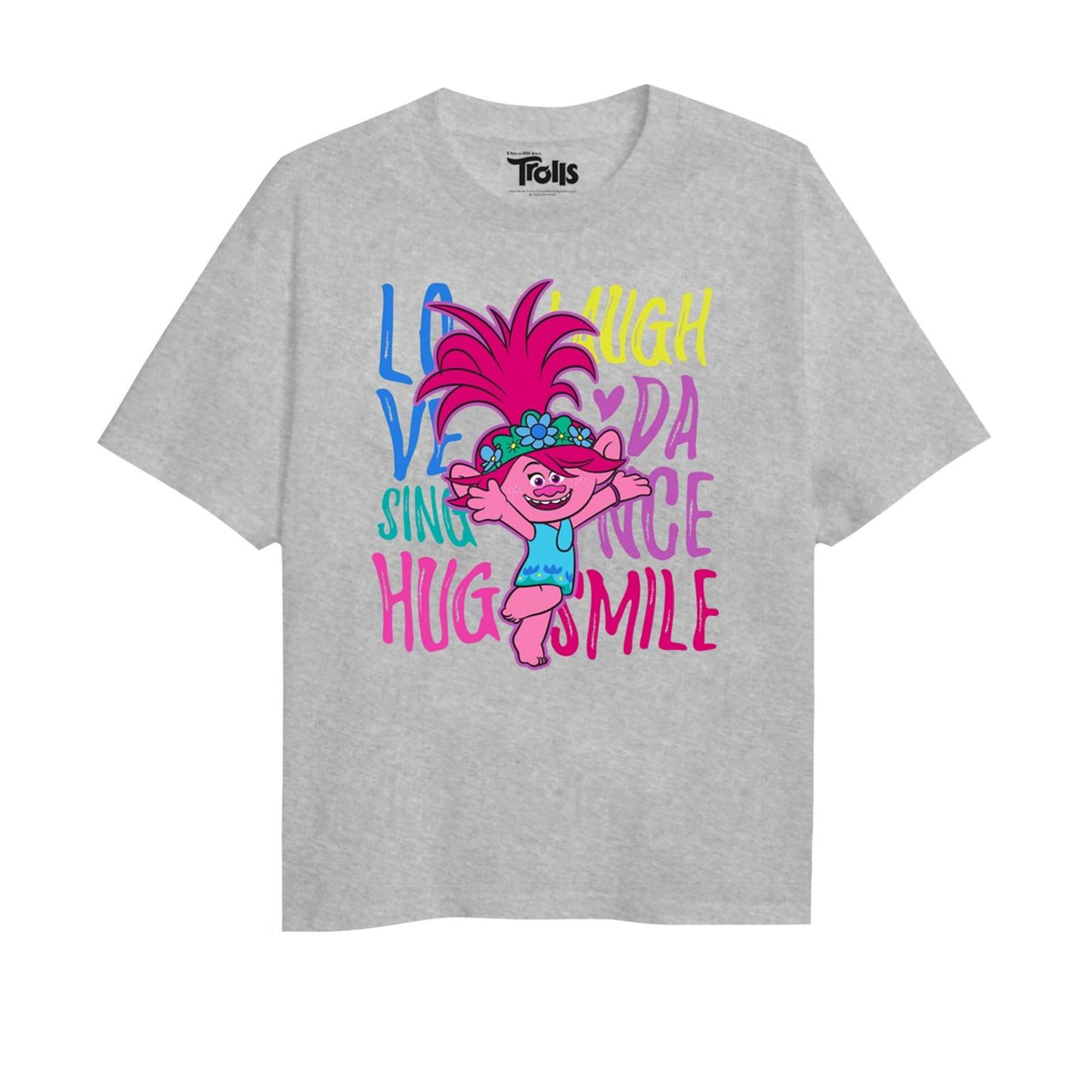 Love Laugh Sing Tshirt Mädchen Grau 128 von Trolls