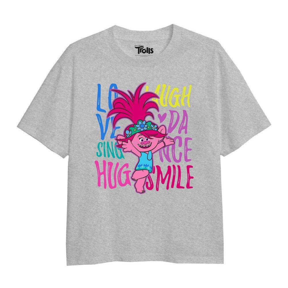 Love Laugh Sing Tshirt Mädchen Grau 140 von Trolls