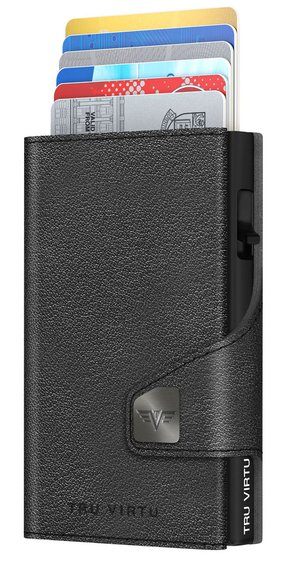 Doublewallet CLICK & SLIDE Nappa schwarz, schwarz von Tru Virtu