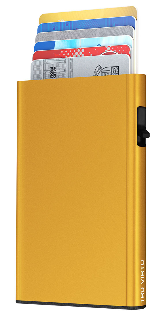 Karten Etui CLICK & SLIDE Gold von Tru Virtu