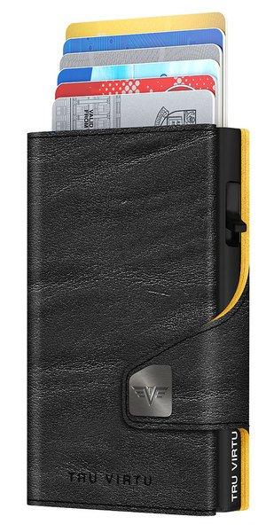 Wallet Click & Slide Coin Pocket Caramba-gelb, Herren Schwarz ONE SIZE von HOFLER