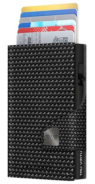 Wallet Click & Slide Coin Pocket Diagonal Carbon, Herren Schwarz ONE SIZE von HOFLER