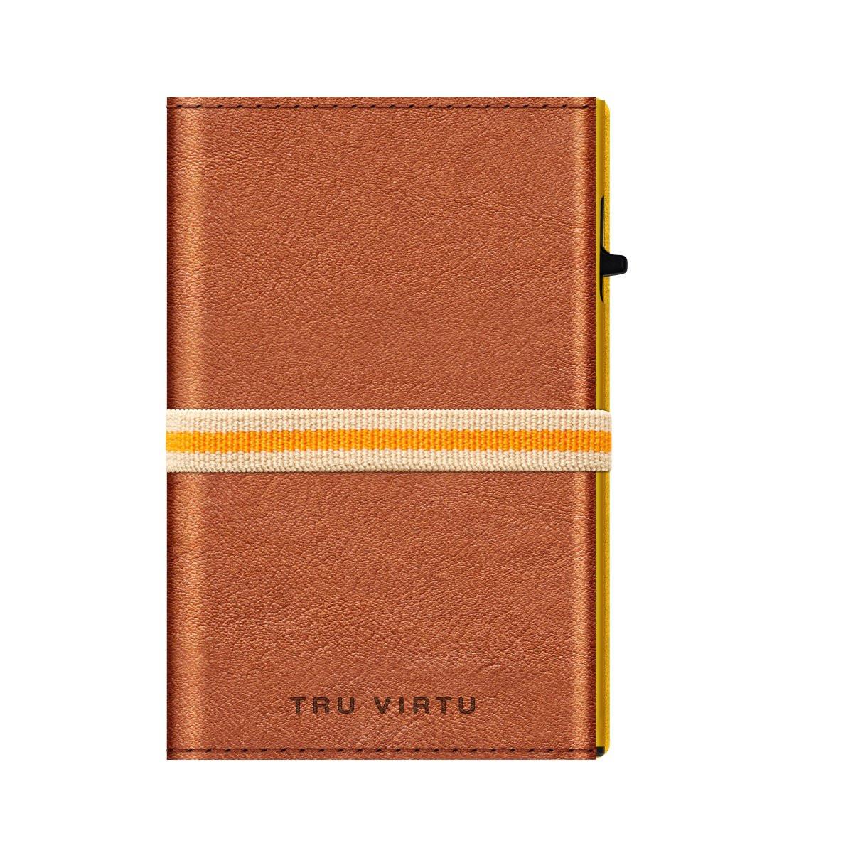 Tru Virtu - Wallet Click & Slide Strap Cross Caramba Brown Sahara/Gold, für Damen, Gelb, One Size von Tru Virtu