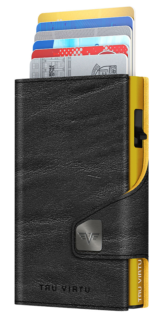 Wallet CLICK & SLIDE Caramba schwarz-gelb, Gold