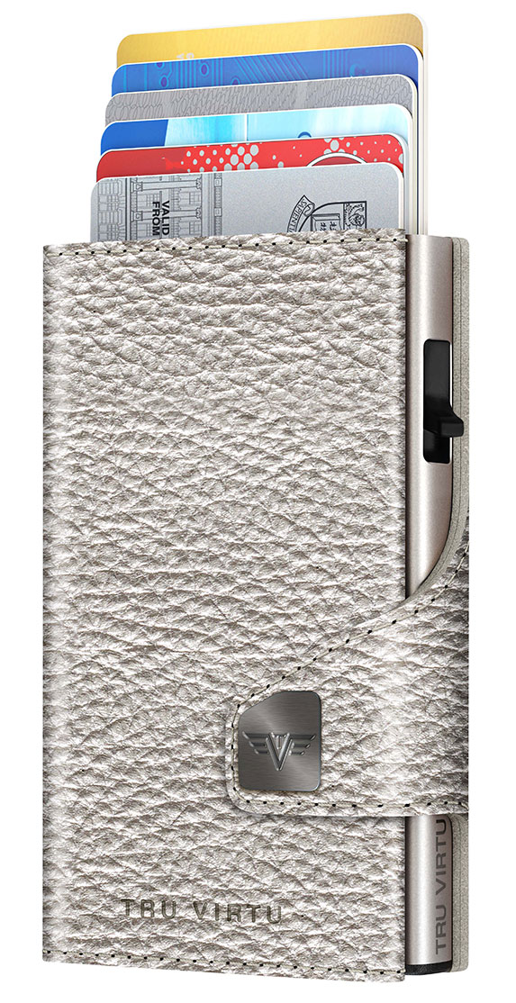 Wallet CLICK & slide silber Metallic, silber von Tru Virtu