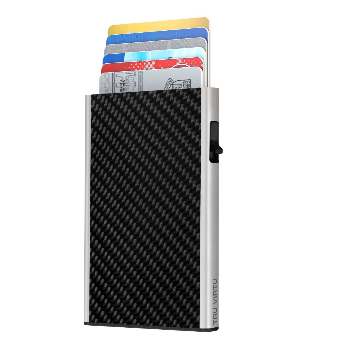 Wallet Click & Slide Carbon Fibre Black/Silver von Tru Virtu