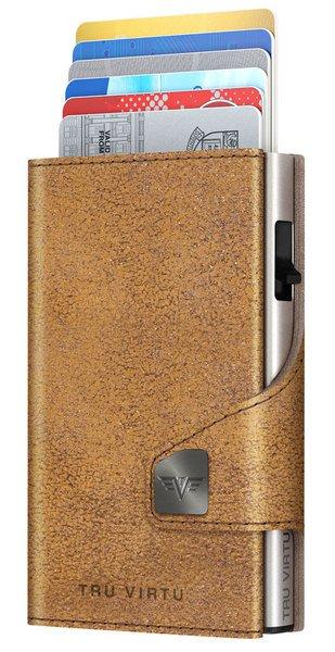 Wallet Click & Slide Glitter Goldbraun, Silber Herren  ONE SIZE von HOFLER