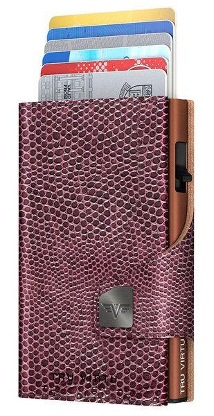 Wallet Click & Slide Iguana Glossyberry, Brow Herren Schwarz ONE SIZE von HOFLER