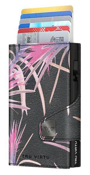 Wallet Click & Slide Pineapple Flower, Herren Schwarz ONE SIZE von HOFLER