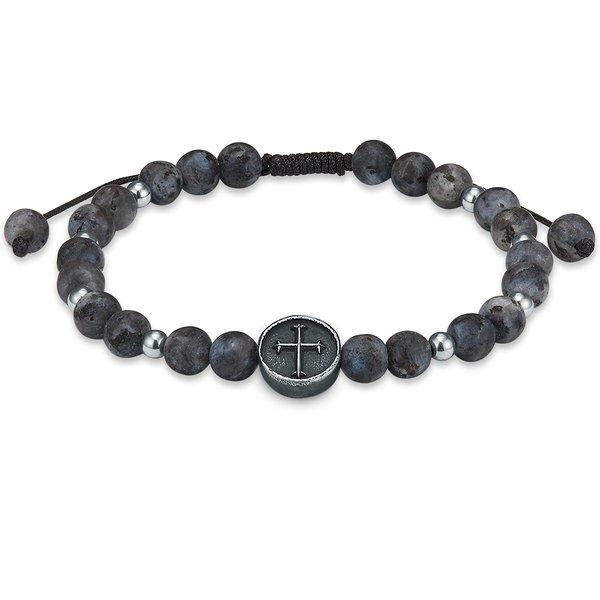 Armband Kreuz Herren Silber 19cm von True Rebels