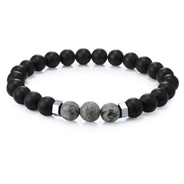 Armband Herren Schwarz 21cm von True Rebels