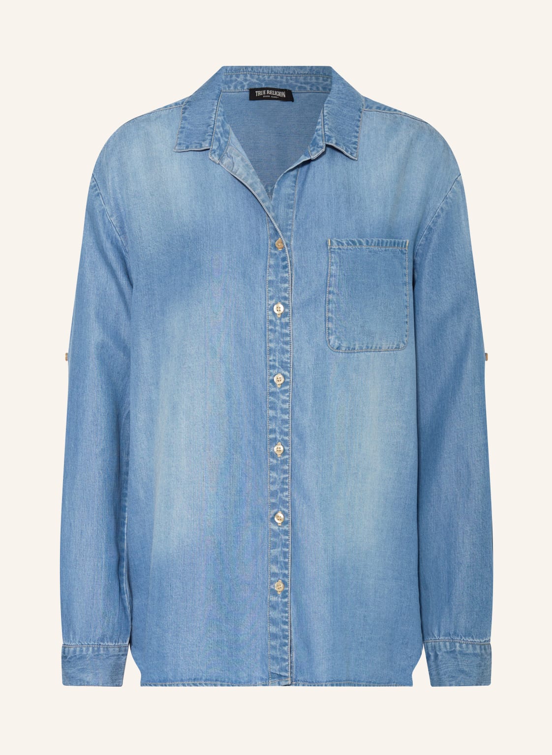 True Religion Oversized-Bluse In Jeansoptik blau von True Religion