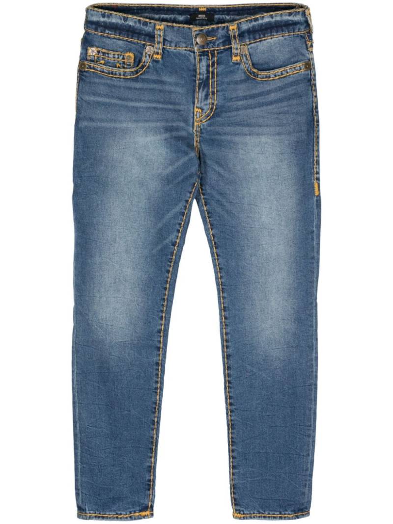 True Religion Rocco Stitch mid-rise cropped jeans - Blue von True Religion