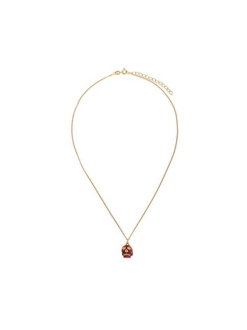 True Rocks Red Skull pendant necklace - Gold von True Rocks