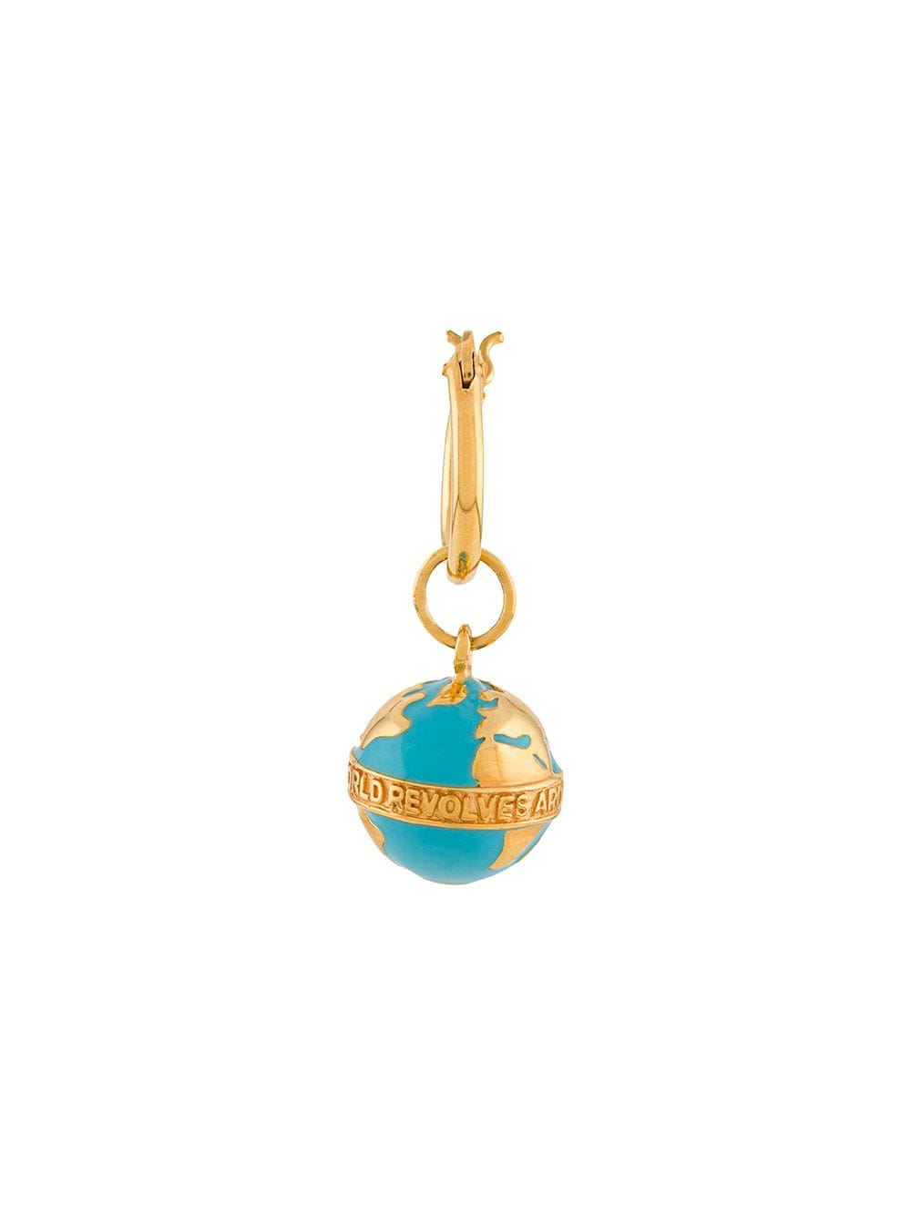 True Rocks globe hoop single earring - Blue von True Rocks