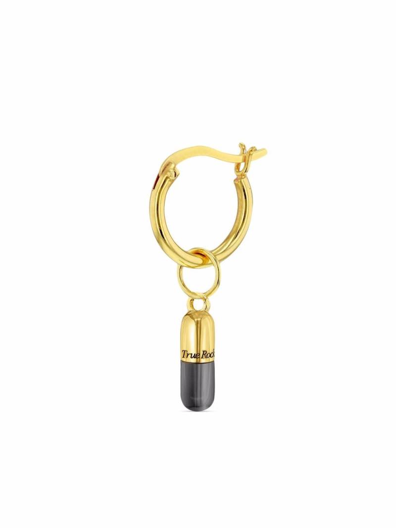 True Rocks mini pill hoop earring - Gold von True Rocks