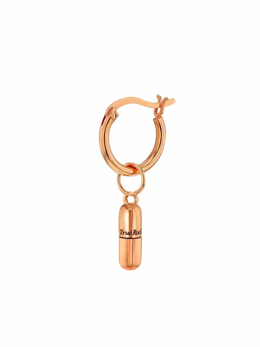 True Rocks mini pill hoop earring - Pink von True Rocks