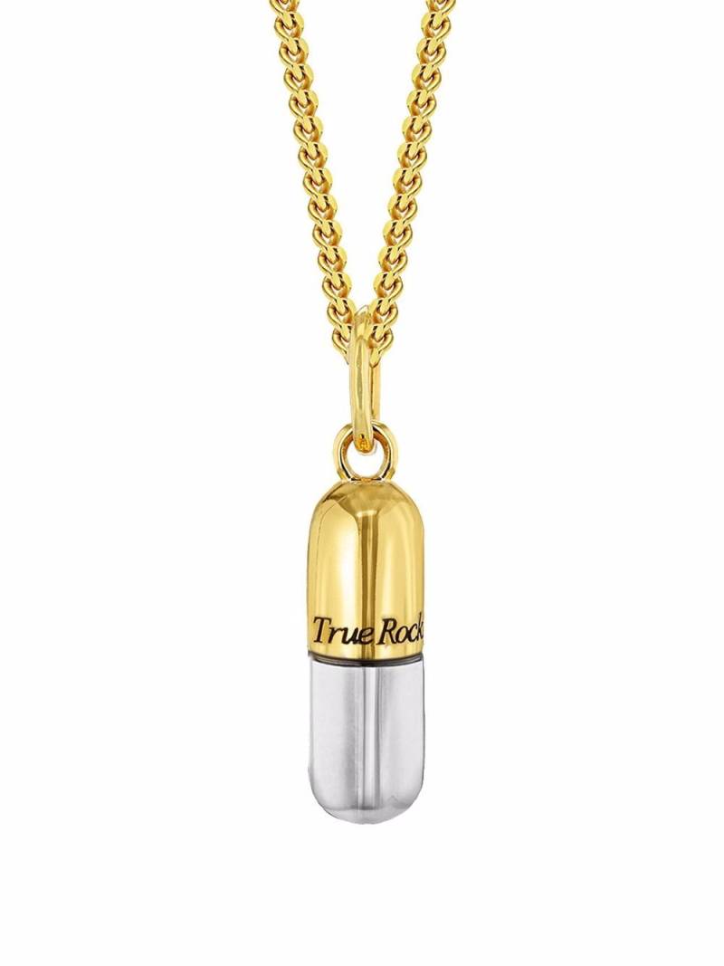 True Rocks mini pill pendant necklace - Gold von True Rocks