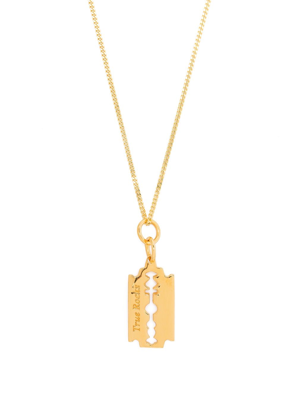 True Rocks mini razor pendant necklace - Gold von True Rocks