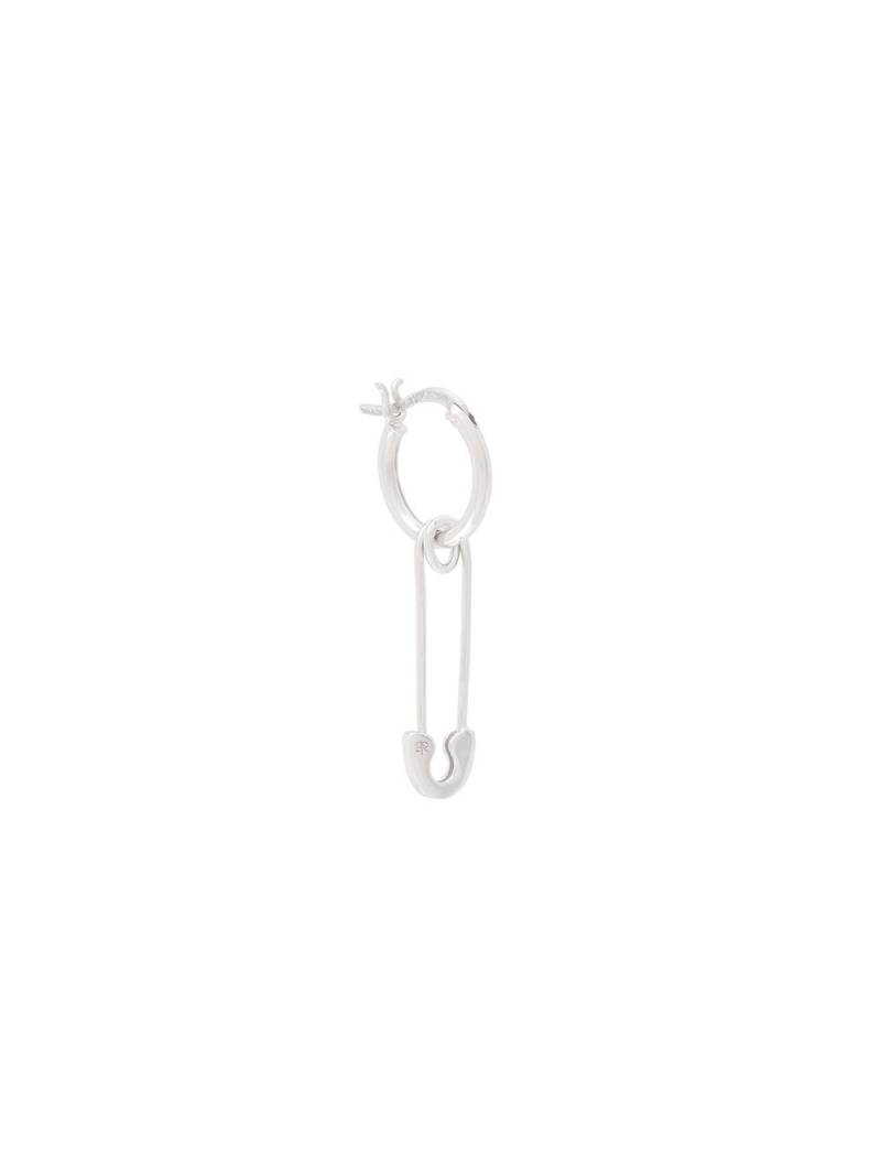 True Rocks safety pin hoop earring - Silver von True Rocks