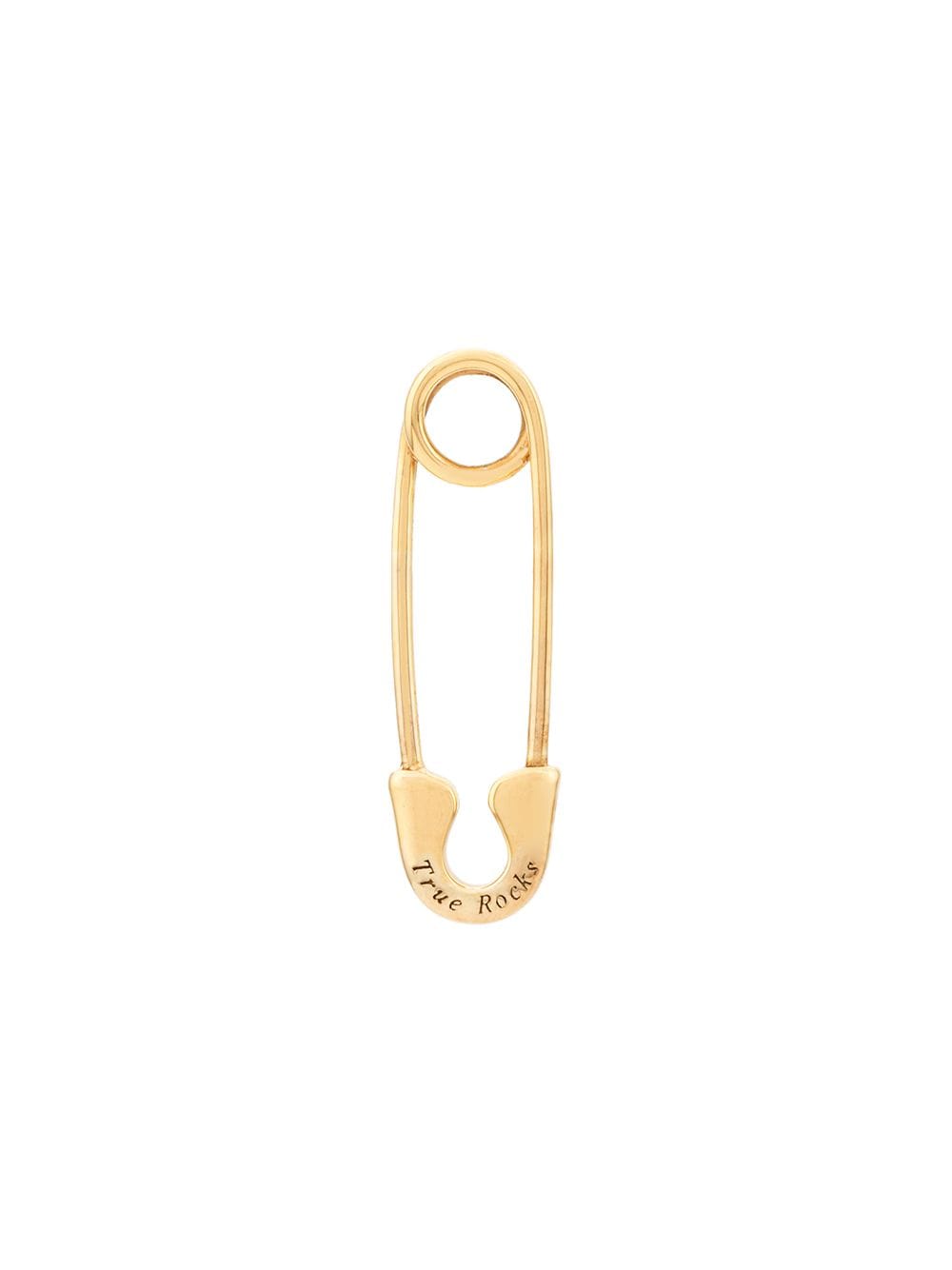 True Rocks safety pin stud earring - Gold von True Rocks