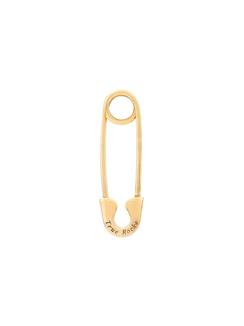 True Rocks safety pin stud earring - Gold von True Rocks