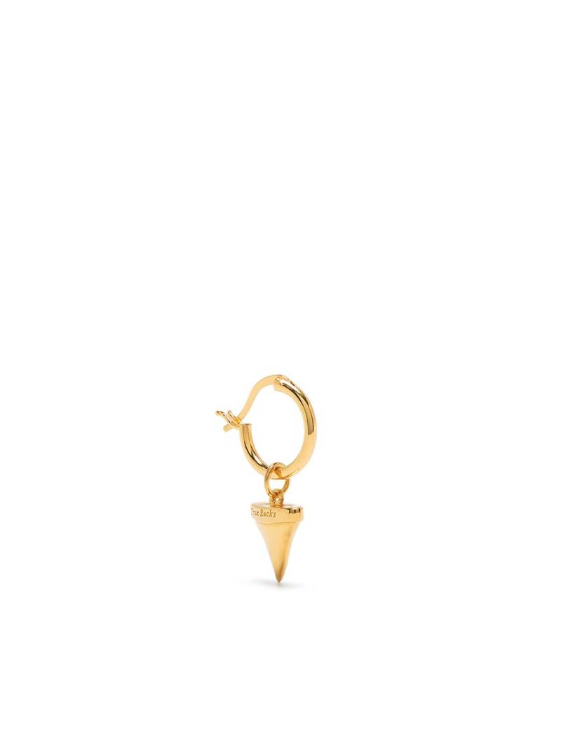 True Rocks single shark tooth hoop earring - Gold von True Rocks