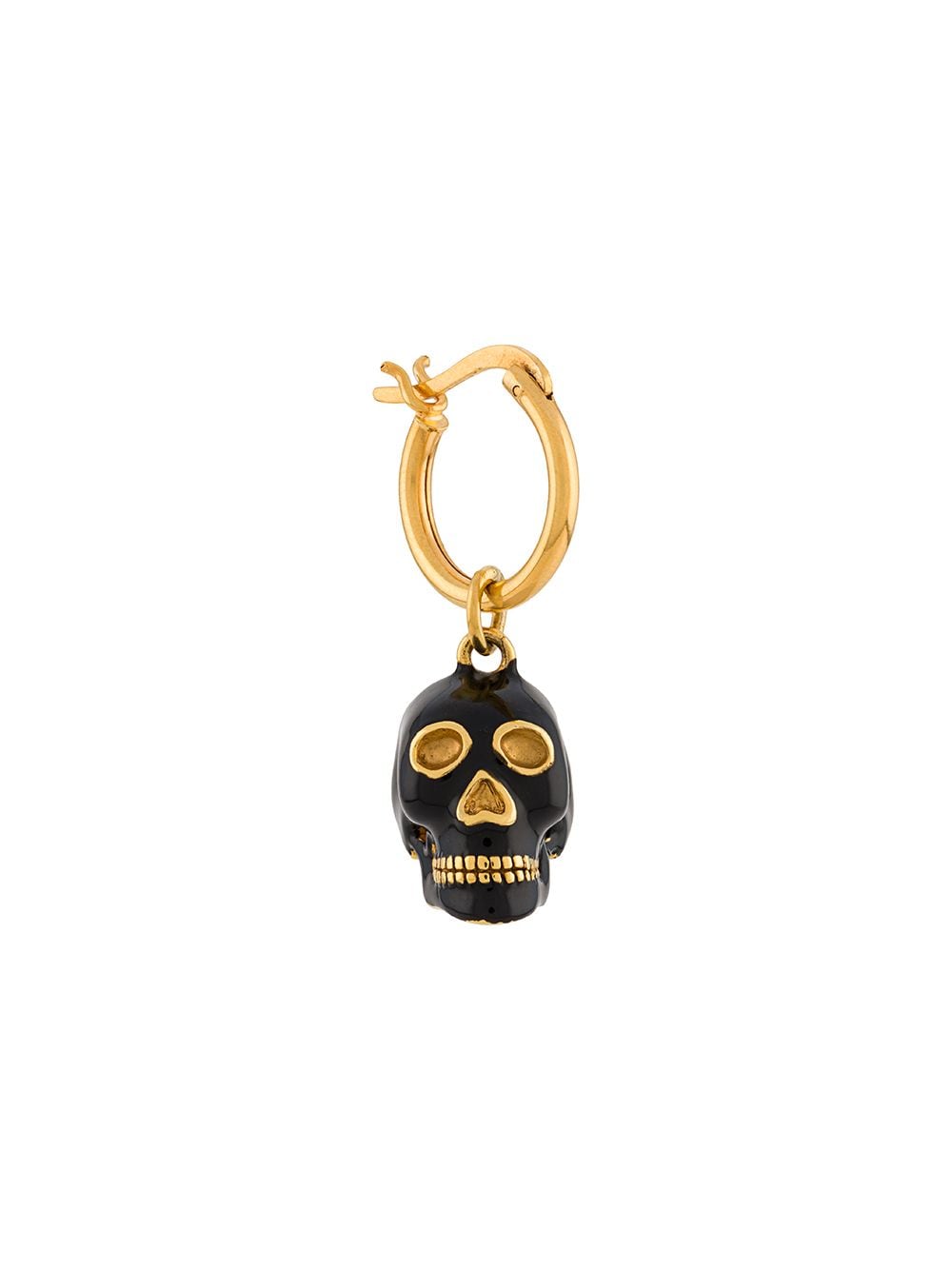 True Rocks skull hoop single earring - Black von True Rocks