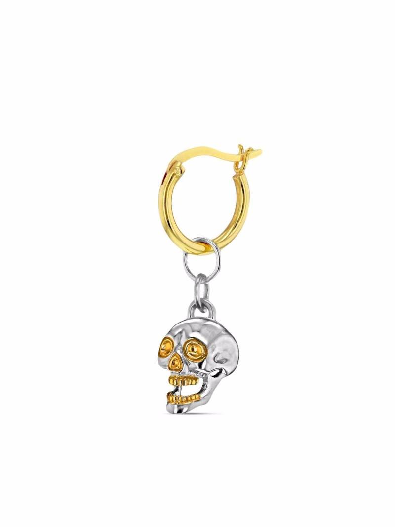 True Rocks skull-pendant hoop earring - Gold von True Rocks