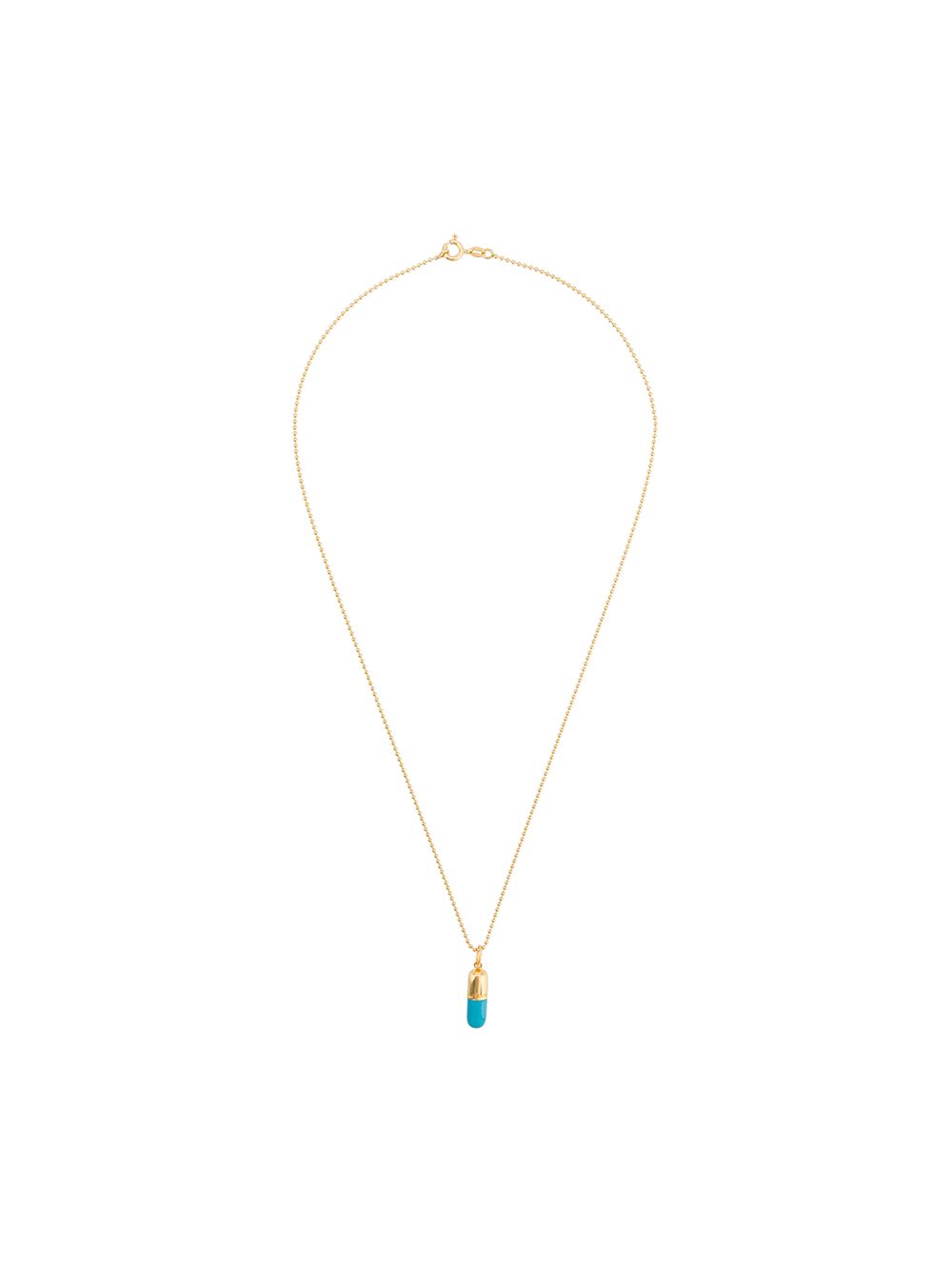 True Rocks small pill pendant necklace - Gold