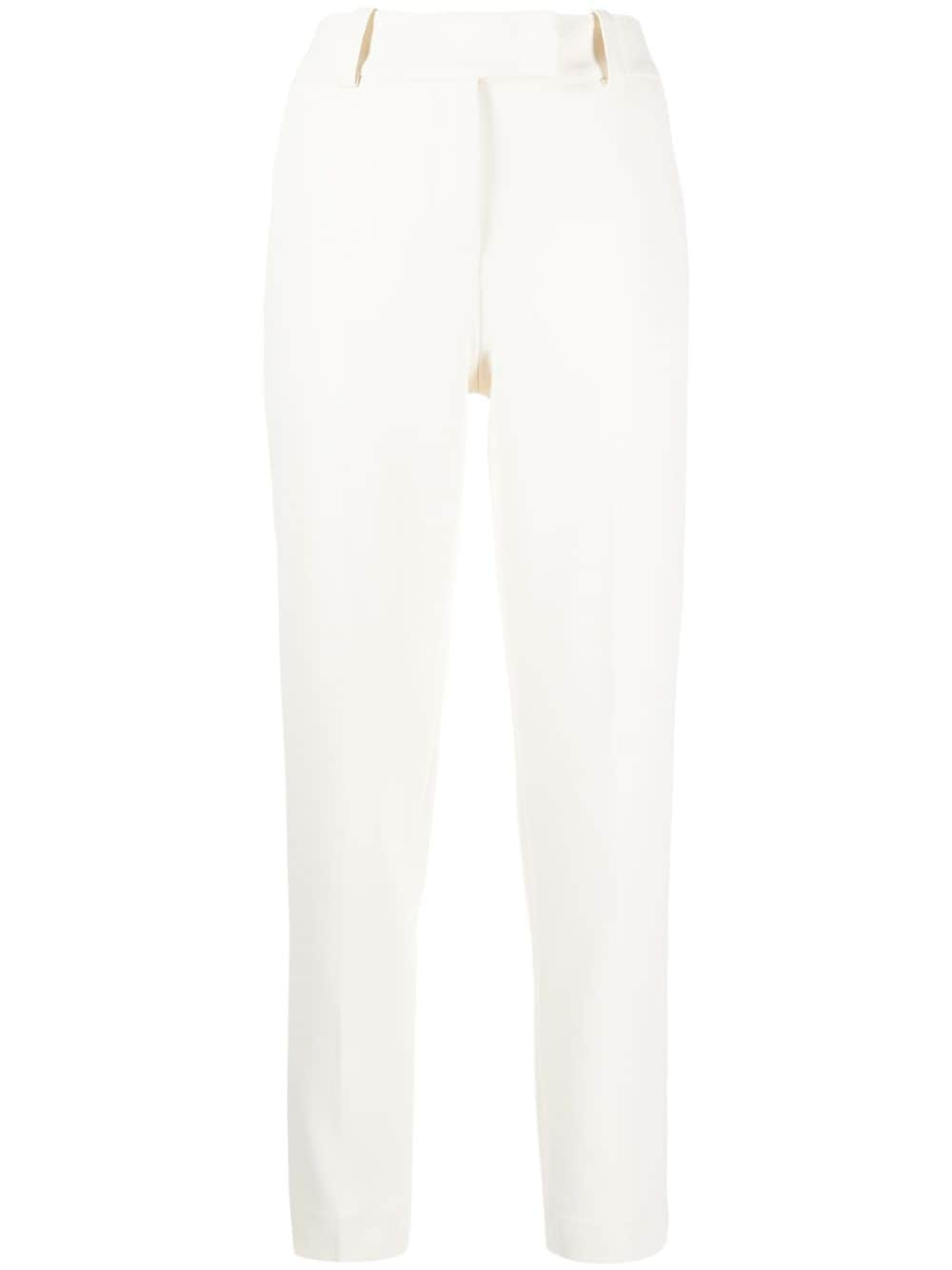 Trussardi high-waisted slim-cut trousers - Neutrals von Trussardi