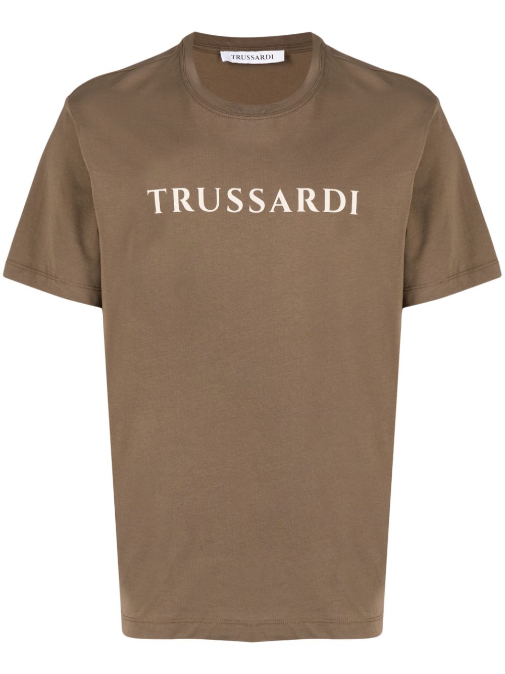 Trussardi logo-print cotton T-shirt - Green von Trussardi