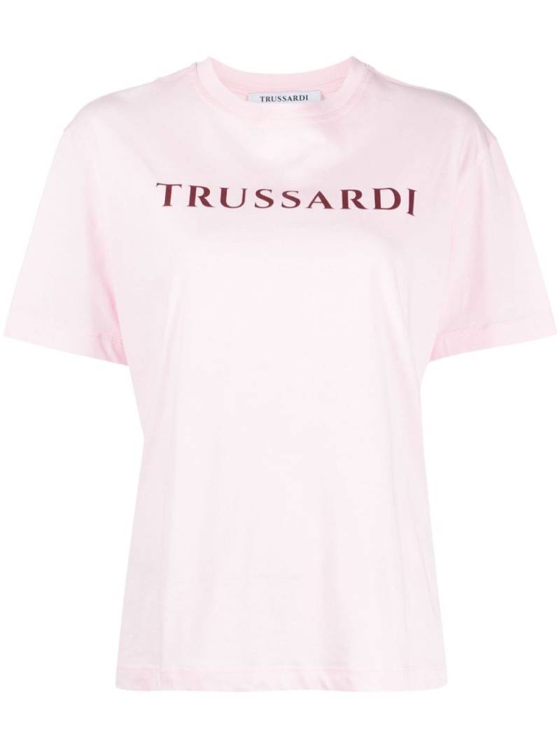 Trussardi logo-print cotton T-shirt - Pink von Trussardi