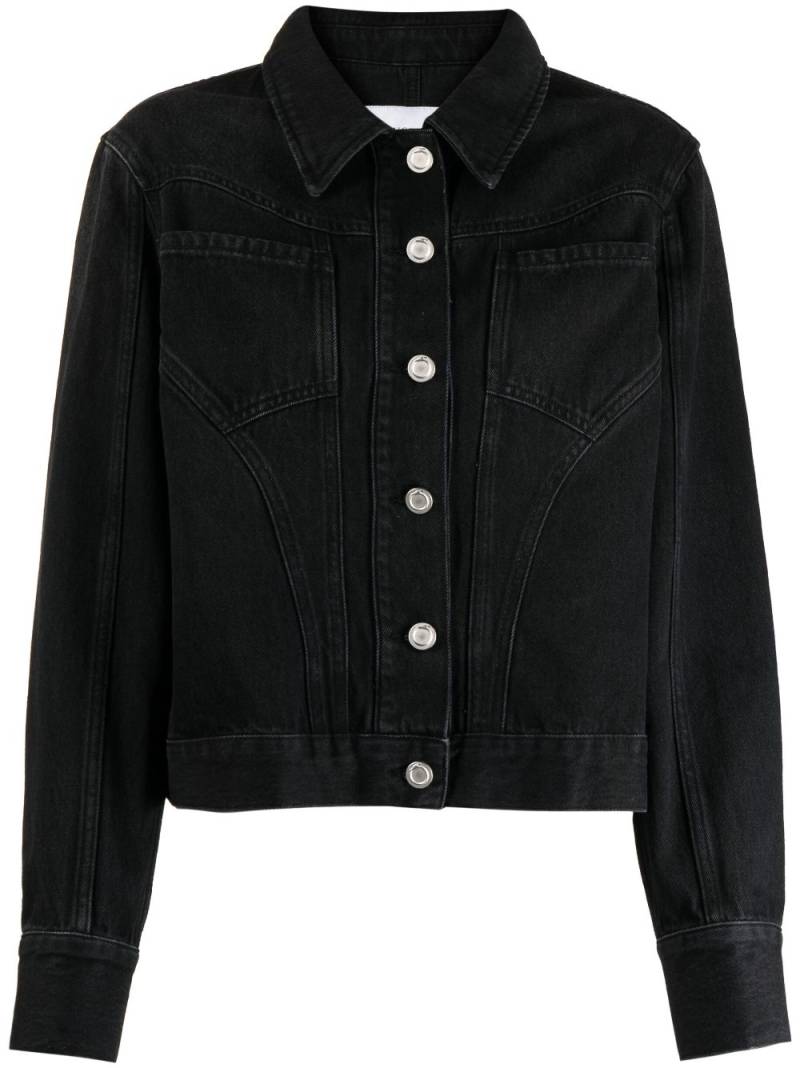 Trussardi long-sleeve denim jacket - Black von Trussardi