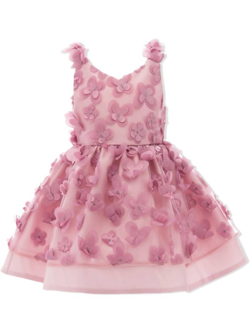 Tulleen Lago floral-appliqué dress - Pink von Tulleen