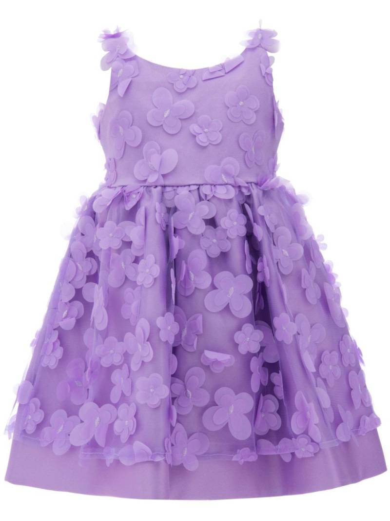 Tulleen Lago floral-appliqué tulle dress - Purple von Tulleen